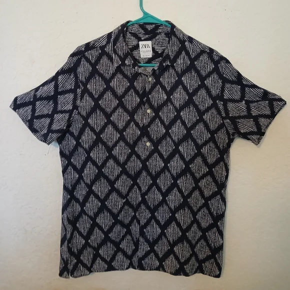 Zara mens short sleeve button down shirt - Picture 2 of 16